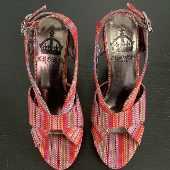 CROMA VINTAGE wedge fabric heel - Picture 9 of 11